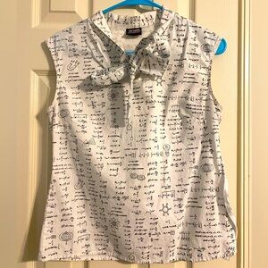 Unique Vintage - Retrolicious Bow Toe Equation Top